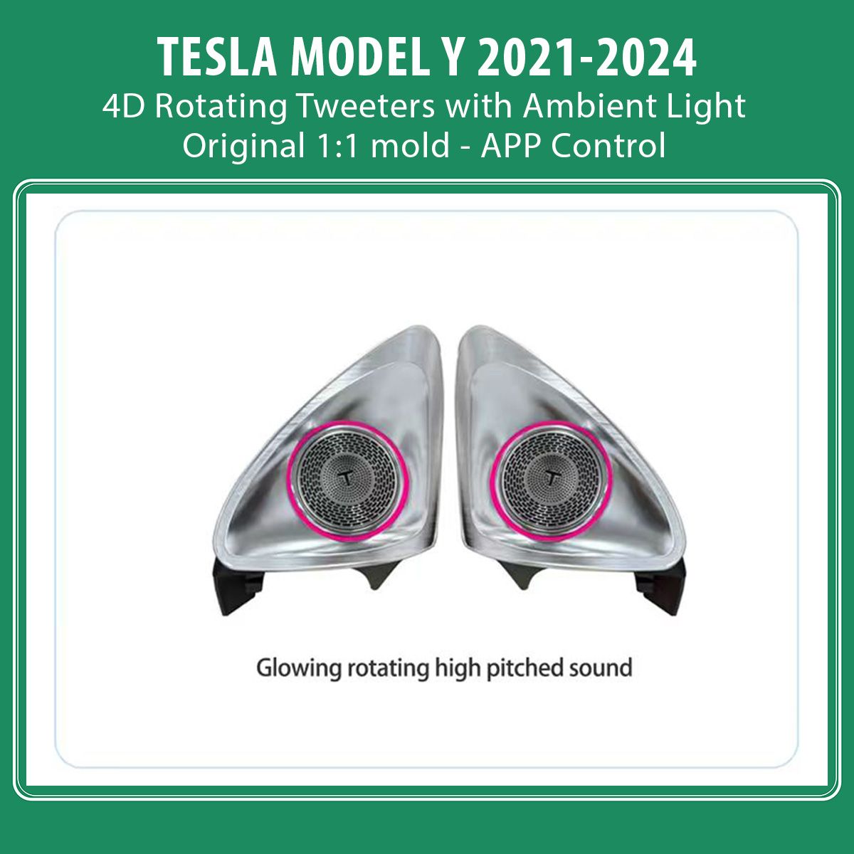 DIGITAL IQ AMBIENT TS 3922 TESLA MODEL Y mod. 2021-2024 (Ambient Light 4D Rotating Tweeters)