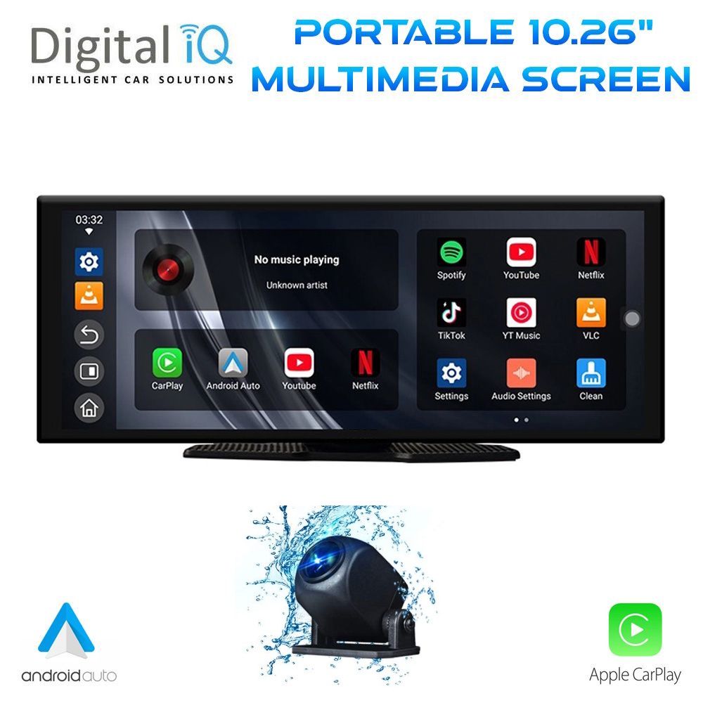DIGITAL IQ PNA 9950_CPAA (10.26inc) (PORTABLE DVR MULTIMEDIA CARPLAY & ANDROID AUTO with YOUTUBE-NTEFLIX..)