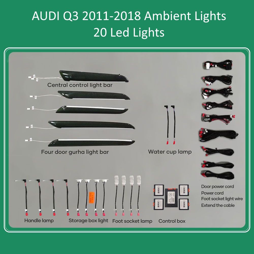 DIQ AMBIENT AUDI Q3 (8U) (Digital iQ Ambient Light for Audi Q3 mod. 2011-2018 with 20 Lights)