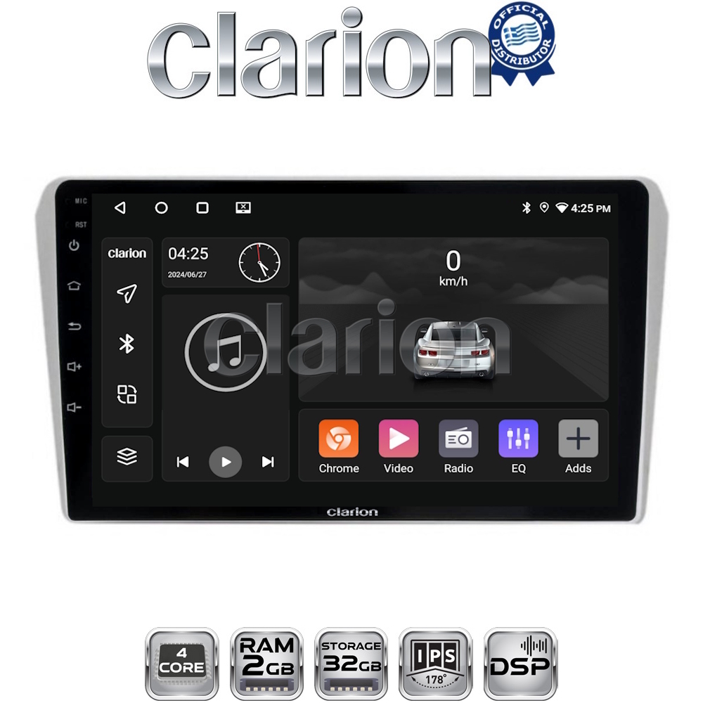 CLARION GL31025 Οθόνη OEM Multimedia Αυτοκινήτου για Toyota Avensis 2003>2008 (CarPlay/AndroidAuto/BT/GPS/WIFI/GPRS)