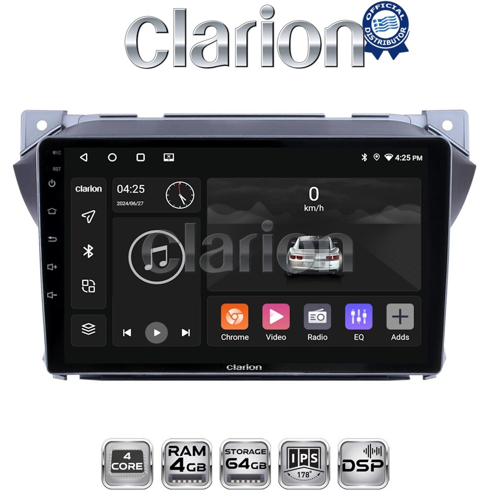 CLARION GL32449 Οθόνη OEM Multimedia Αυτοκινήτου για Suzuki Alto 2009>2016 (CarPlay/AndroidAuto/BT/GPS/WIFI/GPRS)