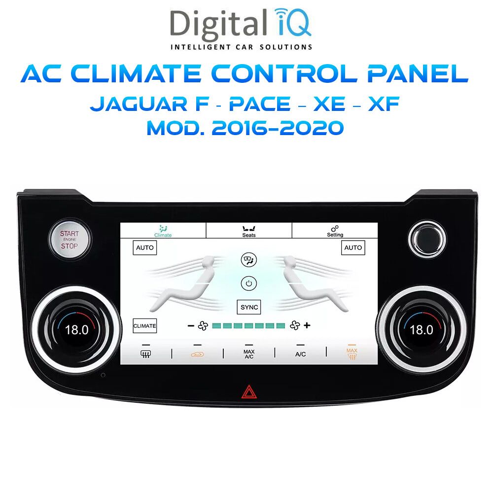 DIGITAL IQ FZ 2013_CL - TOUCHSCREEN CLIMATE CONTROL PANEL 7" for JAGUAR F - PACE - XE - XF mod. 2016-2020