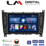 LM Digital - LM N4093 GPS Οθόνη OEM Multimedia Αυτοκινήτου για MERCEDES C (W203) 04>07, CLC 04>08 (CarPlay/AndroidAuto/BT/GPS/WIFI)