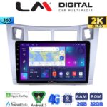 LM Digital - LM ZB8084S GPS Οθόνη OEM Multimedia Αυτοκινήτου για Τoyota Yaris 2006 > 2011 (CarPlay/AndroidAuto/BT/GPS/WIFI/GPRS)