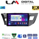 LM Digital - LM ZB8126 GPS Οθόνη OEM Multimedia Αυτοκινήτου για TOYOTA COROLLA 2013>2016 (CarPlay/AndroidAuto/BT/GPS/WIFI/GPRS)