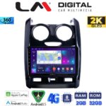 LM Digital - LM ZB8158 GPS Οθόνη OEM Multimedia Αυτοκινήτου για DACIA DUSTER 2013>2019 (CarPlay/AndroidAuto/BT/GPS/WIFI/GPRS)