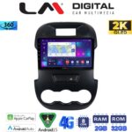 LM Digital - LM ZB8245 GPS Οθόνη OEM Multimedia Αυτοκινήτου για FORD RANGER 2011> 2015 (CarPlay/AndroidAuto/BT/GPS/WIFI/GPRS)
