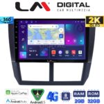 LM Digital - LM ZB8272 GPS Οθόνη OEM Multimedia Αυτοκινήτου για SUBARU IMPREZA-FORESTER 2009>2012 (CarPlay/AndroidAuto/BT/GPS/WIFI/GPRS)