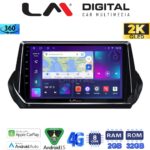 LM Digital - LM ZB8375 GPS Οθόνη OEM Multimedia Αυτοκινήτου για PEUGEOT 208-2008 2012>  (CarPlay/AndroidAuto/BT/GPS/WIFI/GPRS)