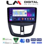 LM Digital - LM ZC8207 GPS Οθόνη OEM Multimedia Αυτοκινήτου για PEUGEOT 207 2007>2013 (CarPlay/AndroidAuto/BT/GPS/WIFI/GPRS)