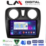 LM Digital - LM ZC8457 GPS Οθόνη OEM Multimedia Αυτοκινήτου για Dacia Santero 2012 > 2019 (CarPlay/AndroidAuto/BT/GPS/WIFI/GPRS)