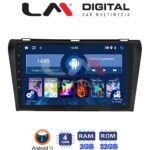 LM Digital - LM ZL4034 GPS Οθόνη OEM Multimedia Αυτοκινήτου για MAZDA 3  2009>2014 (BT/GPS/WIFI)
