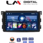 LM Digital - LM ZL4087 GPS Οθόνη OEM Multimedia Αυτοκινήτου για SMART 2007>2010 (BT/GPS/WIFI)