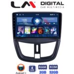 LM Digital - LM ZL4207 GPS Οθόνη OEM Multimedia Αυτοκινήτου για PEUGEOT 207 2007>2013 (BT/GPS/WIFI)