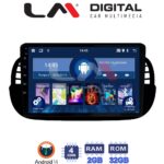 LM Digital - LM ZL4315B GPS Οθόνη OEM Multimedia Αυτοκινήτου για Fiat 500 2007 > 2016 (BT/GPS/WIFI/GPRS)