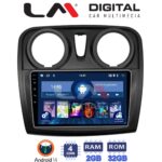 LM Digital - LM ZL4457 GPS Οθόνη OEM Multimedia Αυτοκινήτου για Dacia Santero 2012 > 2019 (BT/GPS/WIFI)