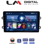 LM Digital - LM ZL4708 GPS Οθόνη OEM Multimedia Αυτοκινήτου για DACIA DUSTER – LOGAN - SUNDERO 2013 > 2018 (BT/GPS/WIFI/GPRS)