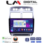 LM Digital - LM ZN4017 GPS Οθόνη OEM Multimedia Αυτοκινήτου για PEUGEOT 307 2001 > 2008  (CarPlay/AndroidAuto/BT/GPS/WIFI/GPRS)