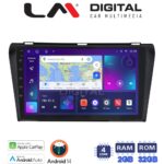 LM Digital - LM ZN4034 GPS Οθόνη OEM Multimedia Αυτοκινήτου για MAZDA 3  2009>2014 (CarPlay/AndroidAuto/BT/GPS/WIFI/GPRS)