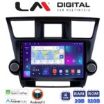 LM Digital - LM ZN4089 GPS Οθόνη OEM Multimedia Αυτοκινήτου για Toyota Highlander 2008 > 2015 (CarPlay/AndroidAuto/BT/GPS/WIFI/GPRS)