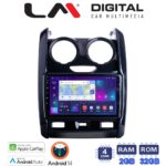 LM Digital - LM ZN4158 GPS Οθόνη OEM Multimedia Αυτοκινήτου για DACIA DUSTER 2013>2019 (CarPlay/AndroidAuto/BT/GPS/WIFI/GPRS)