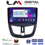 LM Digital - LM ZN4207 GPS Οθόνη OEM Multimedia Αυτοκινήτου για PEUGEOT 207 2007>2013 (CarPlay/AndroidAuto/BT/GPS/WIFI/GPRS)