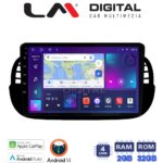 LM Digital - LM ZN4315B GPS Οθόνη OEM Multimedia Αυτοκινήτου για Fiat 500 2007 > 2016 (CarPlay/AndroidAuto/BT/GPS/WIFI/GPRS)