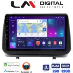 LM Digital - LM ZN4319 GPS Οθόνη OEM Multimedia Αυτοκινήτου για Renault Clio III 2005 > 2011 (CarPlay/AndroidAuto/BT/GPS/WIFI/GPRS)