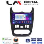 LM Digital - LM ZN4432B GPS Οθόνη OEM Multimedia Αυτοκινήτου για Dacia Duster 2006 > 2012 (CarPlay/AndroidAuto/BT/GPS/WIFI/GPRS)