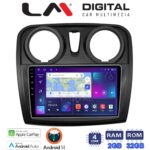 LM Digital - LM ZN4457 GPS Οθόνη OEM Multimedia Αυτοκινήτου για Dacia Santero 2012 > 2019 (CarPlay/AndroidAuto/BT/GPS/WIFI/GPRS)