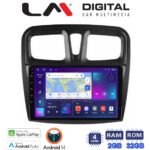 LM Digital - LM ZN4557 GPS Οθόνη OEM Multimedia Αυτοκινήτου για Dacia Santero 2012 > 2020 (CarPlay/AndroidAuto/BT/GPS/WIFI/GPRS)