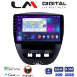 LM Digital - LM ZN4560 GPS Οθόνη OEM Multimedia Αυτοκινήτου για Aygo & C1 & 107 '05>'14 (CarPlay/AndroidAuto/BT/GPS/WIFI/GPRS)