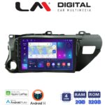 LM Digital - LM ZN4588 GPS Οθόνη OEM Multimedia Αυτοκινήτου για TOYOTA HILUX 2017>   (CarPlay/AndroidAuto/BT/GPS/WIFI/GPRS)