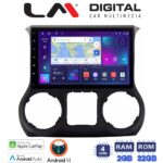 LM Digital - LM ZN4745 GPS Οθόνη OEM Multimedia Αυτοκινήτου για JEEP WRANGLER 2011>2018 (CarPlay/AndroidAuto/BT/GPS/WIFI/GPRS)