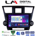 LM Digital - LM ZR8089 GPS Οθόνη OEM Multimedia Αυτοκινήτου για Toyota Highlander 2008 > 2015 (CarPlay/AndroidAuto/BT/GPS/WIFI/GPRS)