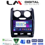 LM Digital - LM ZR8158 GPS Οθόνη OEM Multimedia Αυτοκινήτου για DACIA DUSTER 2013>2019 (CarPlay/AndroidAuto/BT/GPS/WIFI/GPRS)