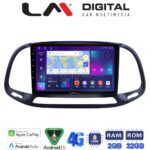 LM Digital - LM ZR8197 GPS Οθόνη OEM Multimedia Αυτοκινήτου για Fiat Doblo - Combo 2015 > 2018 (CarPlay/AndroidAuto/BT/GPS/WIFI/GPRS)