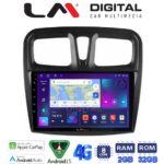 LM Digital - LM ZR8557 GPS Οθόνη OEM Multimedia Αυτοκινήτου για Dacia Santero 2012 > 2020 (CarPlay/AndroidAuto/BT/GPS/WIFI/GPRS)
