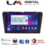 LM Digital - LM ZT8034 GPS Οθόνη OEM Multimedia Αυτοκινήτου για MAZDA 3  2009>2014 (CarPlay/AndroidAuto/BT/GPS/WIFI/GPRS)