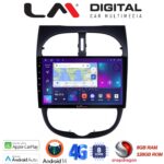 LM Digital - LM ZT8206 GPS Οθόνη OEM Multimedia Αυτοκινήτου για Peugeot 206 2002 > 2006 (CarPlay/AndroidAuto/BT/GPS/WIFI/GPRS)