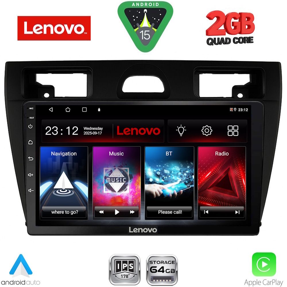 LENOVO LVD 2153BL_CPA (9inc) MULTIMEDIA TABLET for FORD FIESTA mod. 2005-2008 (BLACK)