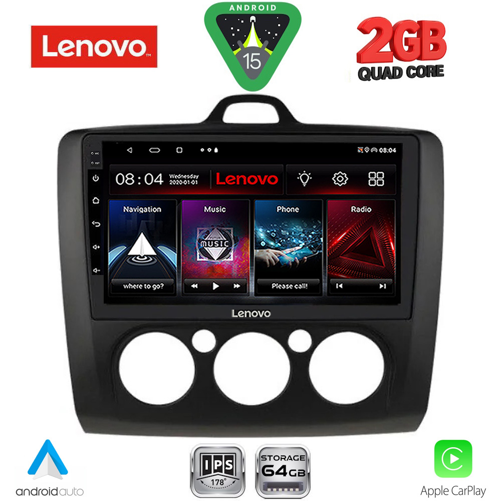 LENOVO LVD 2156BL_CPA A/C (9inc) MULTIMEDIA TABLET for FORD FOCUS mod. 2005-2012 (BLACK)