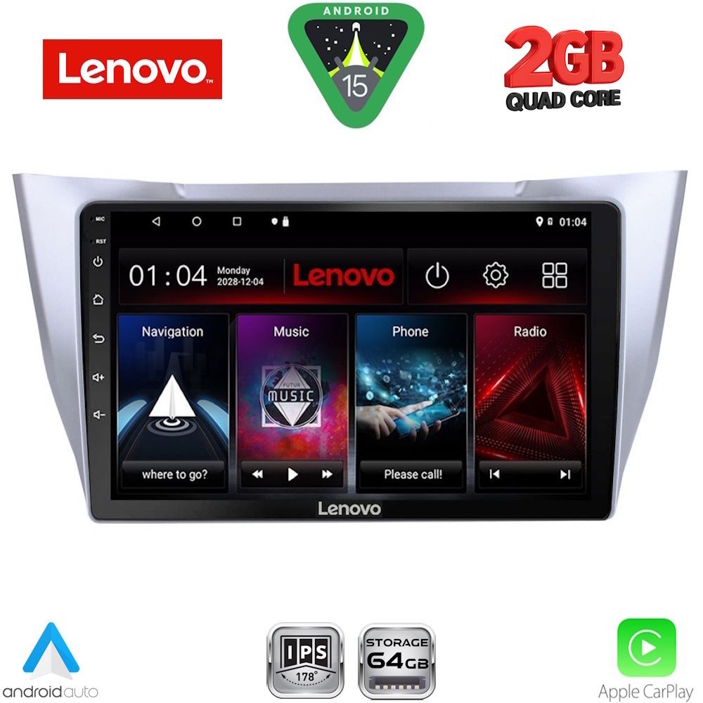 LENOVO LVD 2345SL_CPA (10inc) MULTIMEDIA TABLET for LEXUS RX 300 – 400 mod. 2003-2008