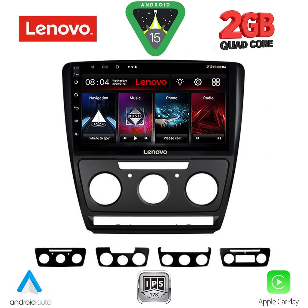 LENOVO LVD 2595BL_CPA (10inc) MULTIMEDIA TABLET for SKODA OCTAVIA 5 mod. 2005-2012 (BLACK)