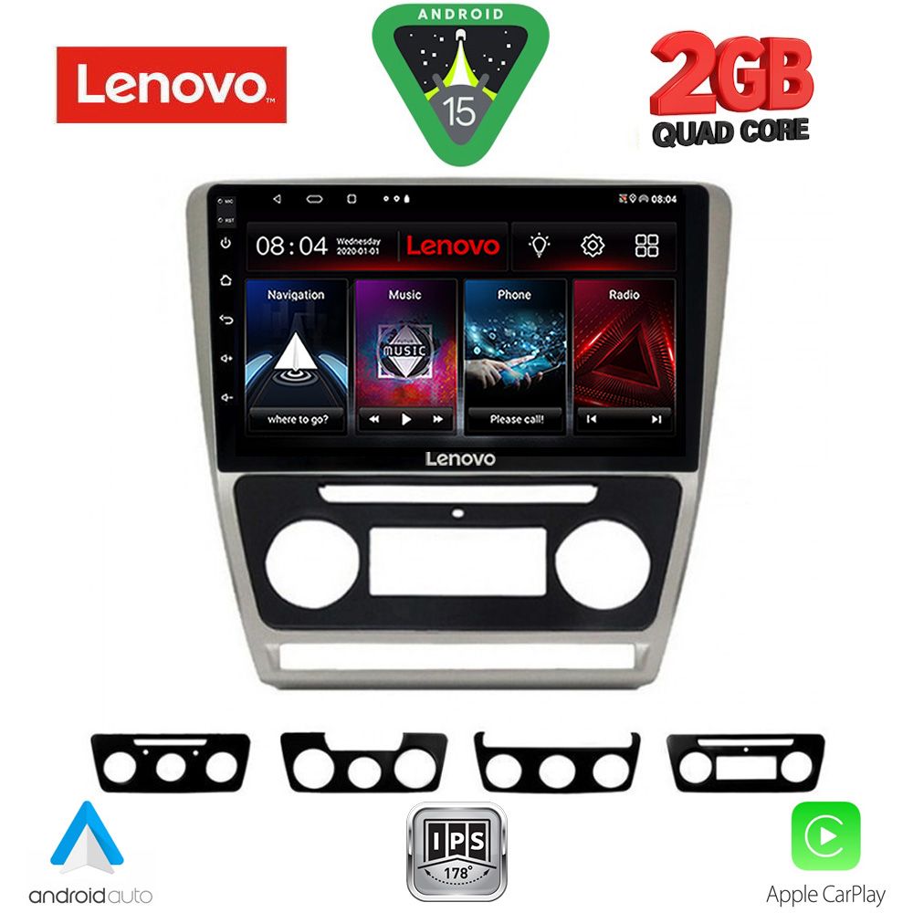 LENOVO LVD 2595SL_CPA (10inc) MULTIMEDIA TABLET for SKODA OCTAVIA 5 mod. 2005-2012 (SILVER)