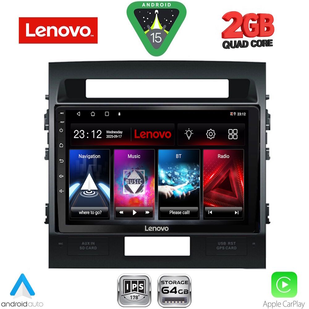 LENOVO LVD 2724_CPA (10inc) MULTIMEDIA TABLET for TOYOTA LAND CRUISER mod. 2008-2015