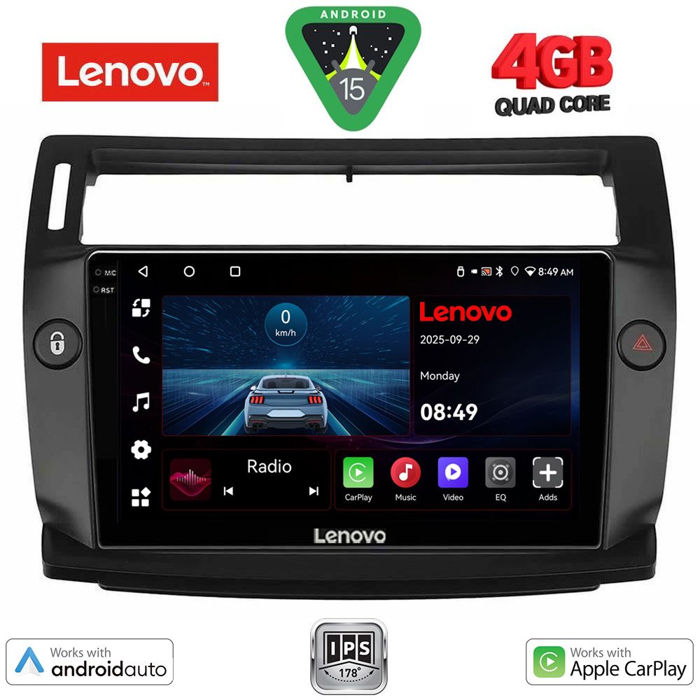 LENOVO LVE 8084BL_CPAA (9inc) MULTIMEDIA TABLET for CITROEN C4  mod. 2004-2011 (BLACK)