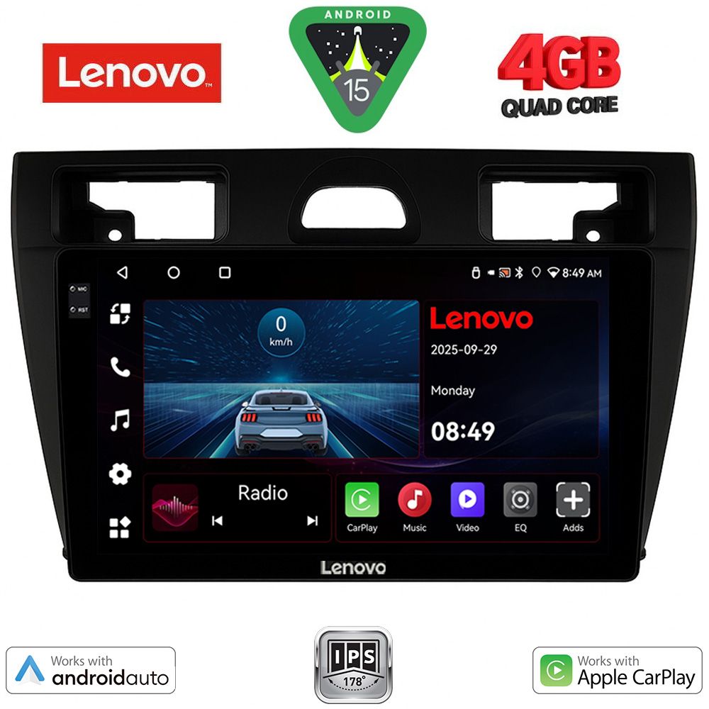 LENOVO LVE 8153BL_CPAA (9inc) MULTIMEDIA TABLET for FORD FIESTA mod. 2005-2008 (BLACK)