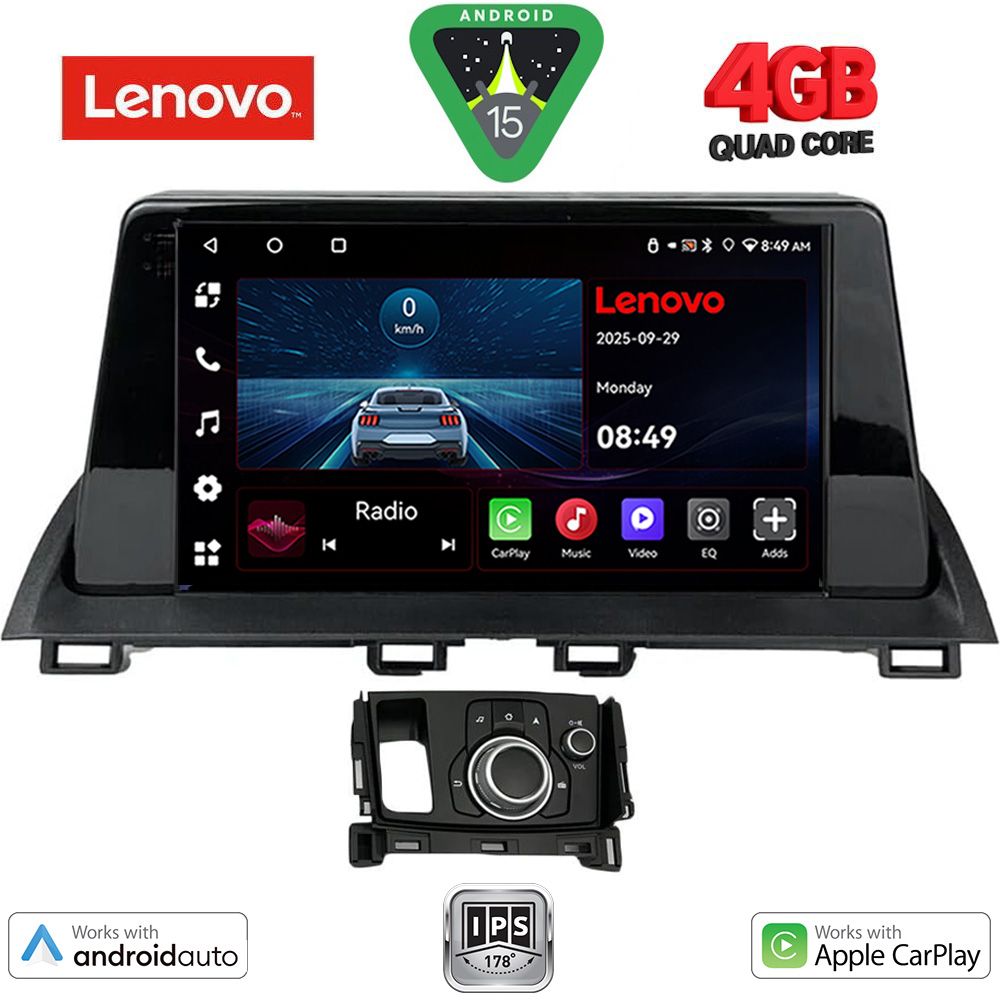 LENOVO LVE 8386_CPAA (9inc) MULTIMEDIA TABLET for MAZDA CX4 mod. 2016-2025