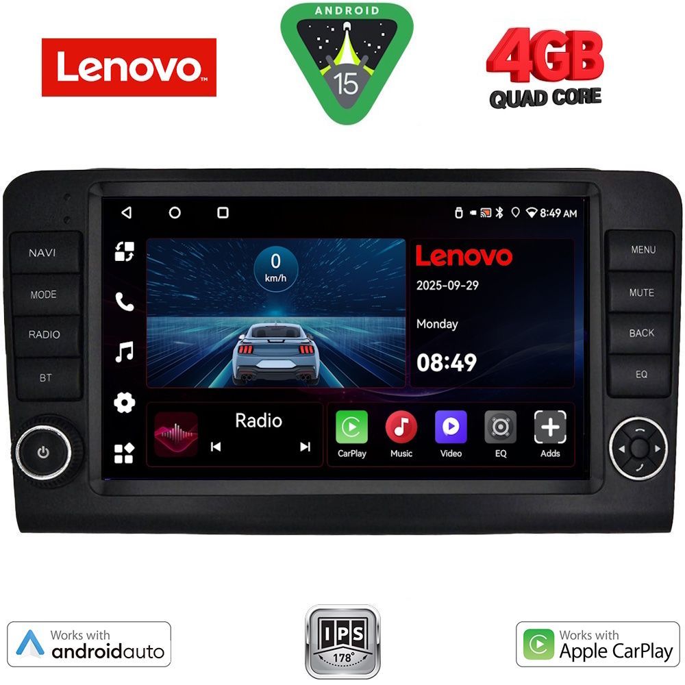 LENOVO LVE 8416_CPAA (9inc) MULTIMEDIA TABLET for MERCEDES ML (W164) – GL (X164) mod. 2005-2011